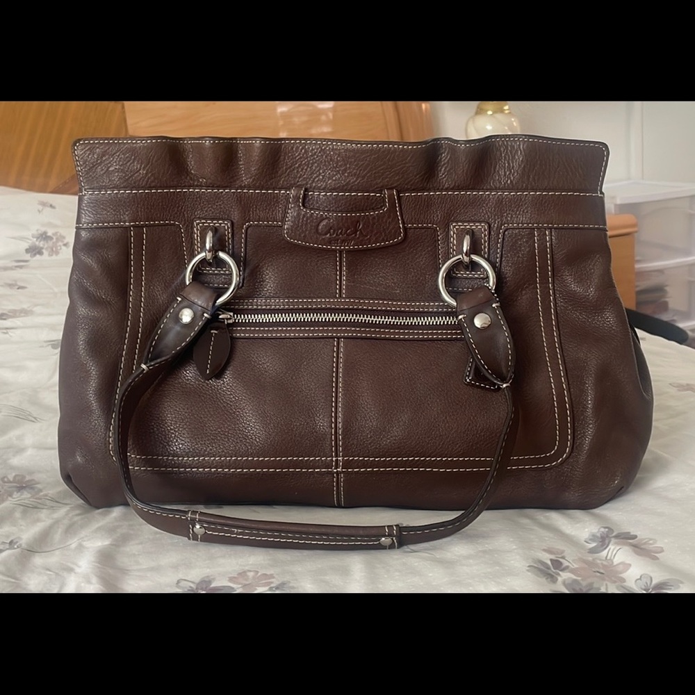 NWOT- Coach Large Brown Leather Tote
